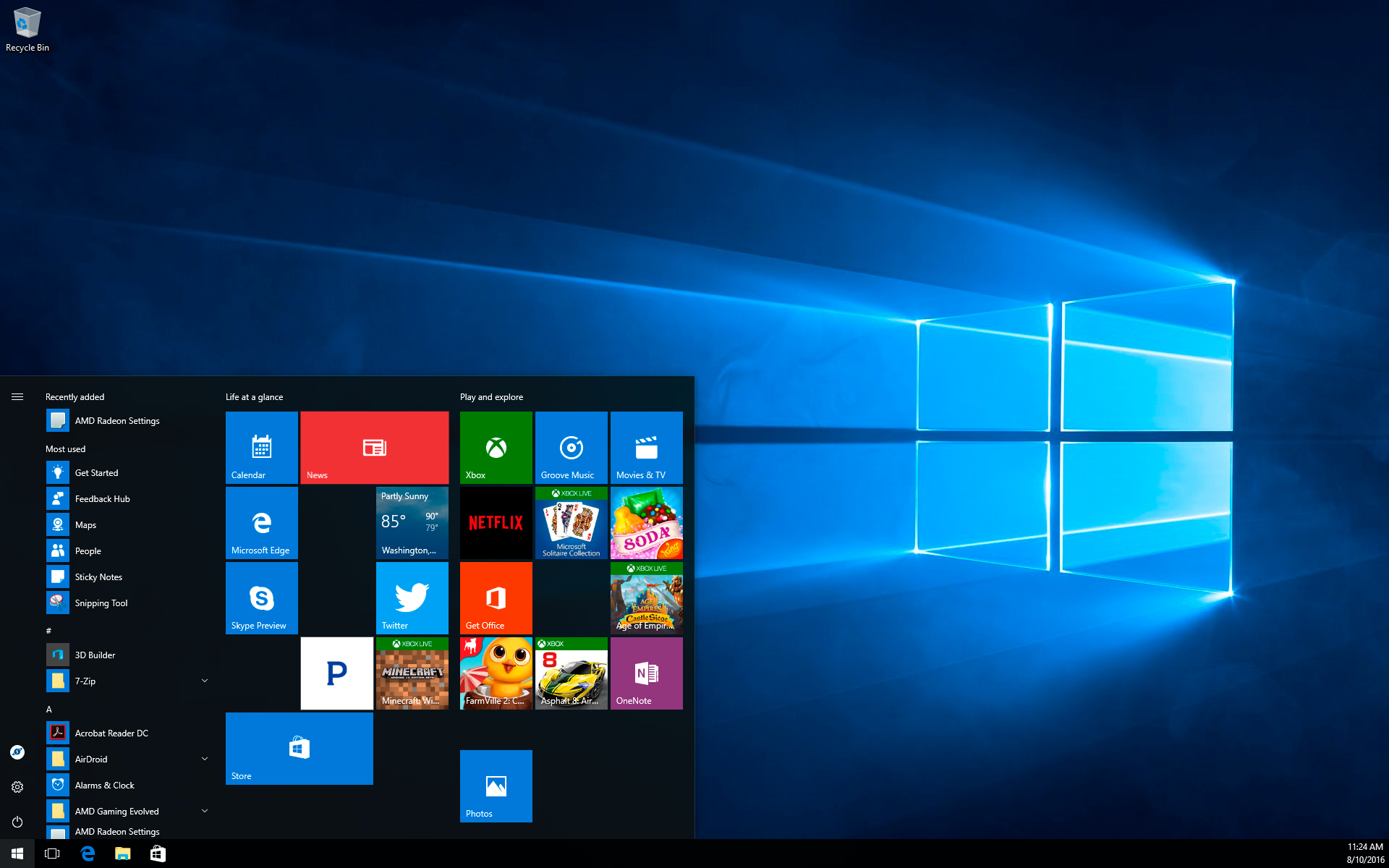 Windows 10 Style Start Menu